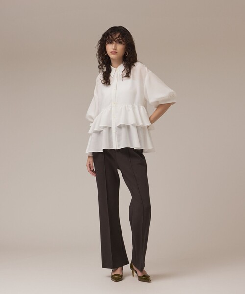 Diagram（ダイアグラム）の「ティアードシャツチュニック（シャツ/ブラウス・レディース・ピンク/ホワイト・38/36）」の14枚目の写真