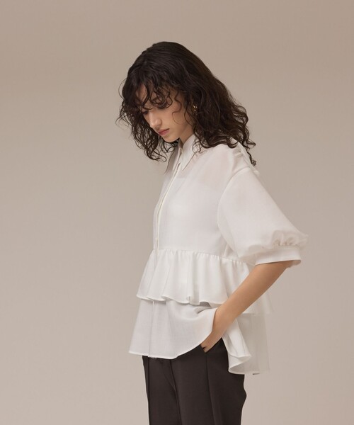 Diagram（ダイアグラム）の「ティアードシャツチュニック（シャツ/ブラウス・レディース・ピンク/ホワイト・38/36）」の17枚目の写真