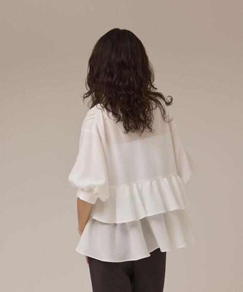 Diagram（ダイアグラム）の「ティアードシャツチュニック（シャツ/ブラウス・レディース・ピンク/ホワイト・38/36）」の18枚目の写真