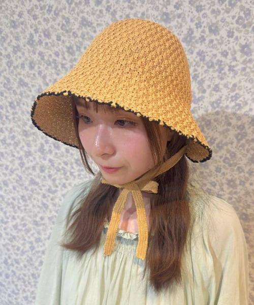 flower（フラワー）の「サマーニットハット（ハット・レディース・ブラック/ホワイト/ブラウン・FREE）」の22枚目の写真