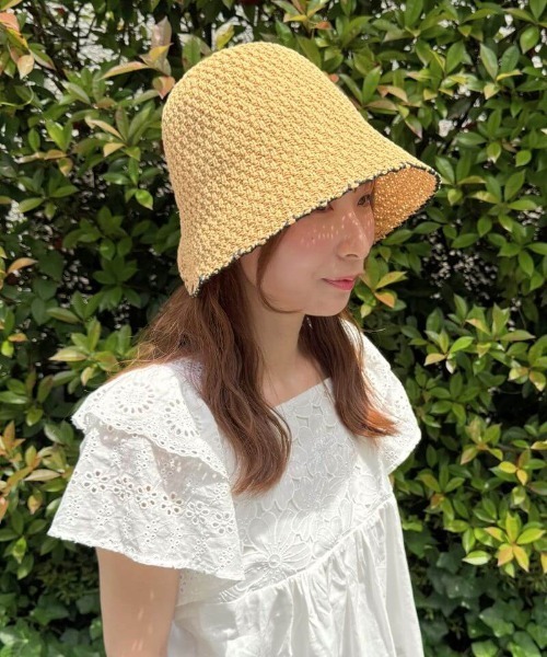 flower（フラワー）の「サマーニットハット（ハット・レディース・ブラック/ホワイト/ブラウン・FREE）」の20枚目の写真