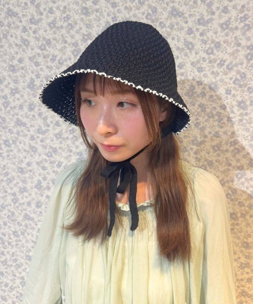 flower（フラワー）の「サマーニットハット（ハット・レディース・ブラック/ホワイト/ブラウン・FREE）」の19枚目の写真