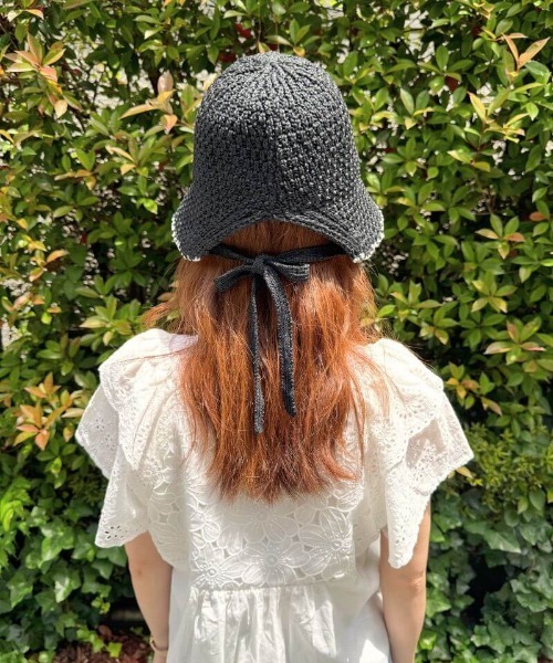 flower（フラワー）の「サマーニットハット（ハット・レディース・ブラック/ホワイト/ブラウン・FREE）」の17枚目の写真