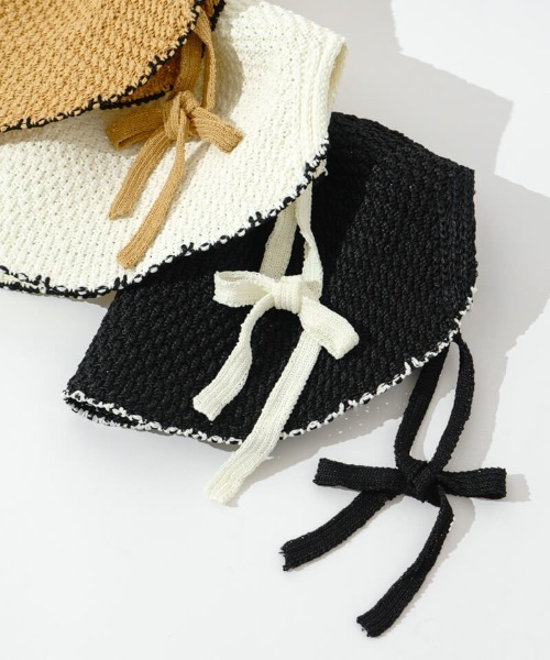 flower（フラワー）の「サマーニットハット（ハット・レディース・ブラック/ホワイト/ブラウン・FREE）」の15枚目の写真