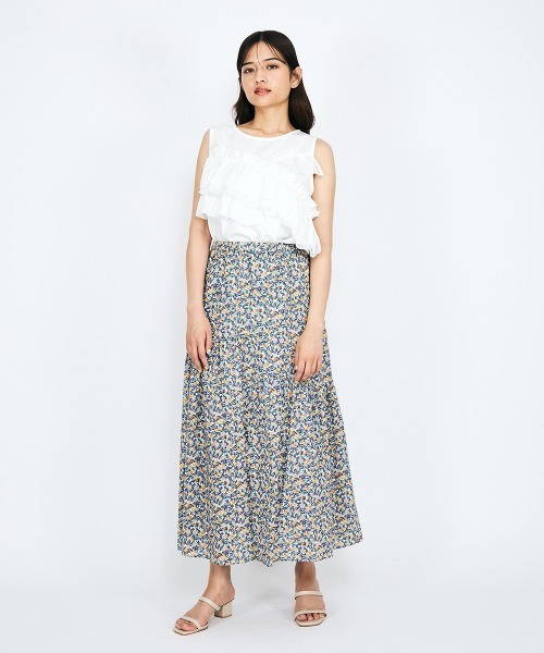 QUEENS COURT(クイーンズコート)の「シフォンフリルノースリブラウス≪手洗い可能≫(シャツ/ブラウス・レディース・オフホワイト/ブラック・M)」の13枚目の写真