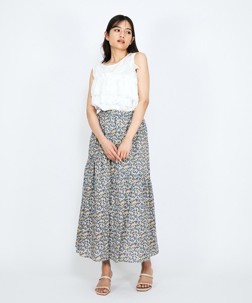 QUEENS COURT(クイーンズコート)の「シフォンフリルノースリブラウス≪手洗い可能≫(シャツ/ブラウス・レディース・オフホワイト/ブラック・M)」の14枚目の写真