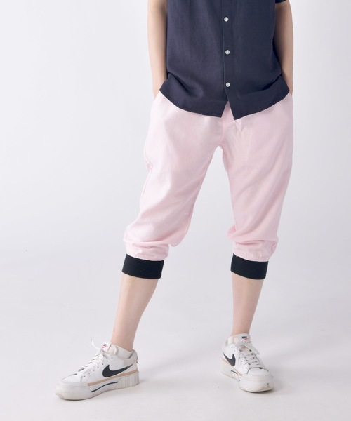 Relation(リレーション)の「リネンクロップドパンツ(その他パンツ・メンズ・ブラック/カーキ/サックスブルー/グレー/ベージュ/ネイビー/ピンク/ホワイト・SMALL/MEDIUM/LARGE/X-LARGE)」の8枚目の写真