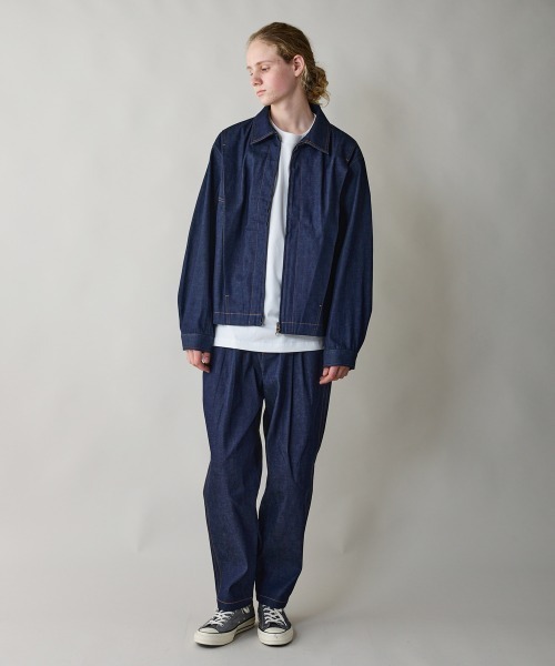 rehacer（レアセル）の「rehacer : Tuck Volume Denim Jacket / タック ボリュームデニム ジャケット（デニムジャケット・メンズ・インディゴブルー・SMALL/MEDIUM/LARGE）」の2枚目の写真