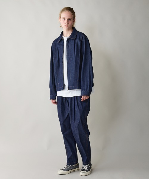 rehacer（レアセル）の「rehacer : Tuck Volume Denim Jacket / タック ボリュームデニム ジャケット（デニムジャケット・メンズ・インディゴブルー・SMALL/MEDIUM/LARGE）」の22枚目の写真