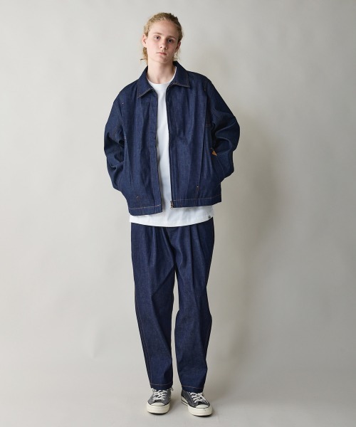 rehacer（レアセル）の「rehacer : Tuck Volume Denim Jacket / タック ボリュームデニム ジャケット（デニムジャケット・メンズ・インディゴブルー・SMALL/MEDIUM/LARGE）」の21枚目の写真