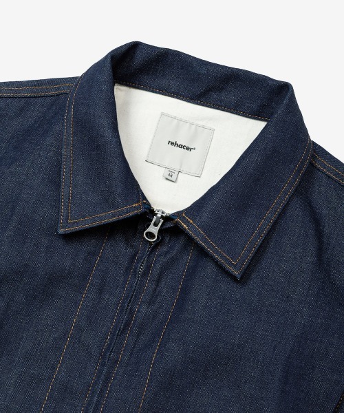 rehacer（レアセル）の「rehacer : Tuck Volume Denim Jacket / タック ボリュームデニム ジャケット（デニムジャケット・メンズ・インディゴブルー・SMALL/MEDIUM/LARGE）」の13枚目の写真