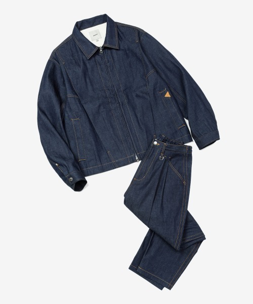 rehacer（レアセル）の「rehacer : Tuck Volume Denim Jacket / タック ボリュームデニム ジャケット（デニムジャケット・メンズ・インディゴブルー・SMALL/MEDIUM/LARGE）」の10枚目の写真