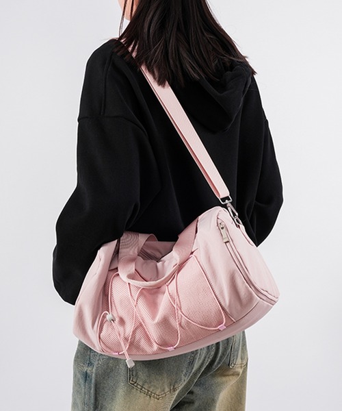 Lace Ladies（レースレディース）の「ナローストラップ付き ボストン ボディ ショルダー バッグ（ボストンバッグ・レディース・ブラック/グリーン/ピンク/ホワイト・FREE）」の10枚目の写真