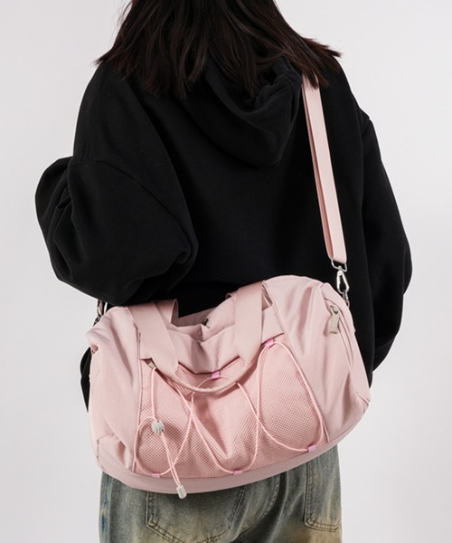 Lace Ladies（レースレディース）の「ナローストラップ付き ボストン ボディ ショルダー バッグ（ボストンバッグ・レディース・ブラック/グリーン/ピンク/ホワイト・FREE）」の13枚目の写真