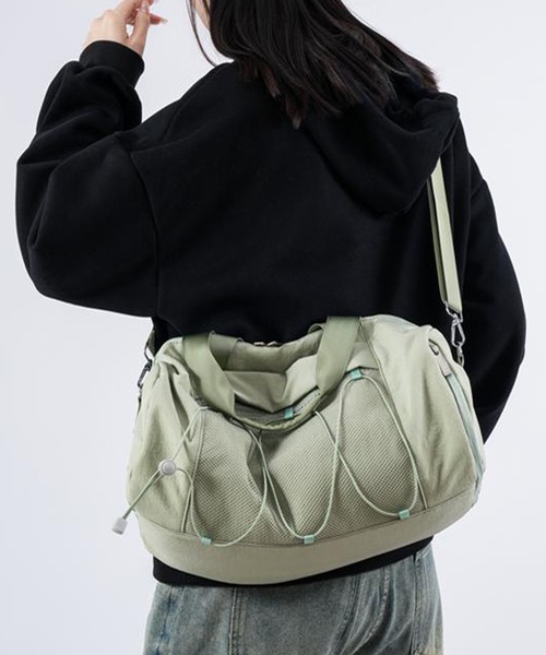 Lace Ladies（レースレディース）の「ナローストラップ付き ボストン ボディ ショルダー バッグ（ボストンバッグ・レディース・ブラック/グリーン/ピンク/ホワイト・FREE）」の15枚目の写真