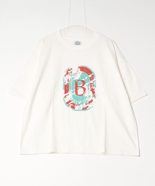 BEAVER(ビーバー)の「B omnivore/ビーオムニボー S/S TEE EMBLEM(Tシャツ/カットソー・メンズ・ホワイト/ブラック・M/L)」の2枚目の写真