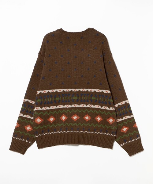B:MING by BEAMS（ビーミングバイビームス）の「3.5ゲージ フェアアイル ニット（ユニセックス）（ニット/セーター・メンズ・ブラウン/ネイビー・S/M/L/XL）」の10枚目の写真