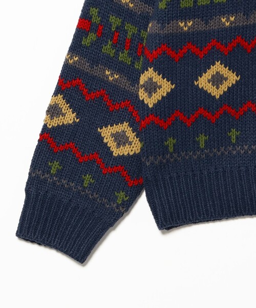 B:MING by BEAMS（ビーミングバイビームス）の「3.5ゲージ フェアアイル ニット（ユニセックス）（ニット/セーター・メンズ・ブラウン/ネイビー・S/M/L/XL）」の14枚目の写真
