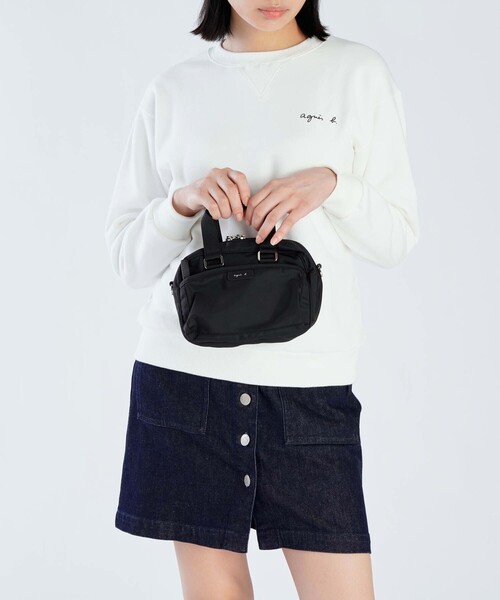 agnes b.(アニエスベー)の「ナイロン 2way ミニ ショルダー "My bag" RAT01-13(ショルダーバッグ・レディース・ブラック・FREE)」の8枚目の写真