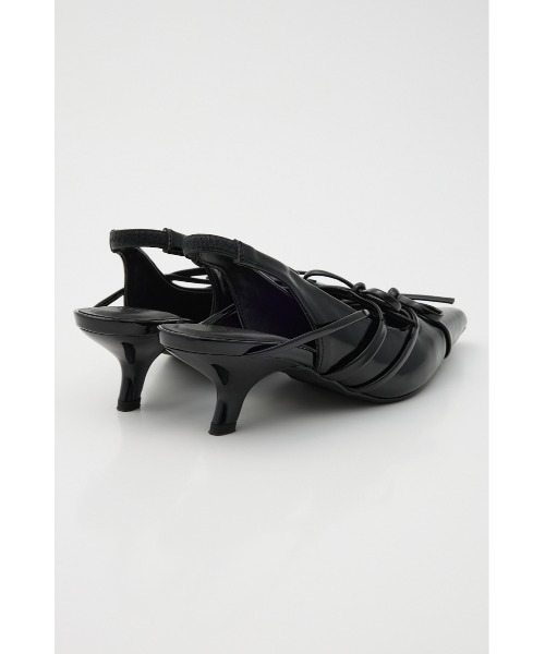 SLY（スライ）の「SLING BACK RIBBON MULE スリング バックリボン ミュール（サンダル・レディース・ブラック/ベージュ・SMALL/MEDIUM/LARGE）」の6枚目の写真