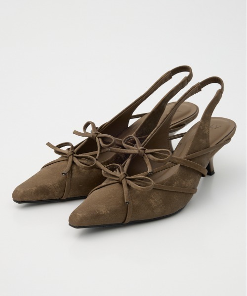 SLY（スライ）の「SLING BACK RIBBON MULE スリング バックリボン ミュール（サンダル・レディース・ブラック/ベージュ・SMALL/MEDIUM/LARGE）」の15枚目の写真