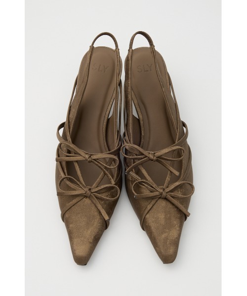 SLY（スライ）の「SLING BACK RIBBON MULE スリング バックリボン ミュール（サンダル・レディース・ブラック/ベージュ・SMALL/MEDIUM/LARGE）」の16枚目の写真