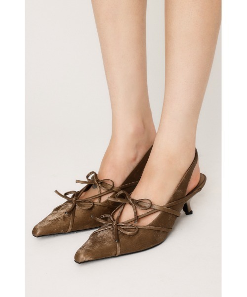 SLY（スライ）の「SLING BACK RIBBON MULE スリング バックリボン ミュール（サンダル・レディース・ブラック/ベージュ・SMALL/MEDIUM/LARGE）」の13枚目の写真