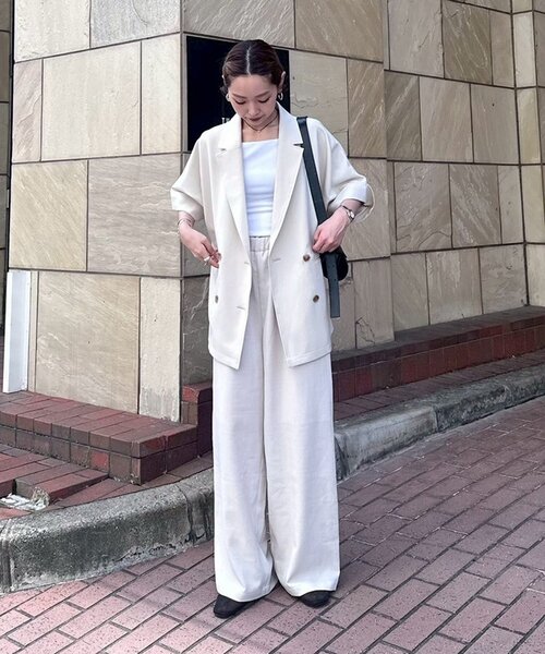 FASHIRU ホワイト ワイドチノスラックス新品未使用　タグ付　サイズＭ wide chino slacks/3size/3color | F A S H I R U