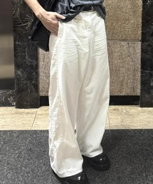 ホワイトワイドデニムパンツ