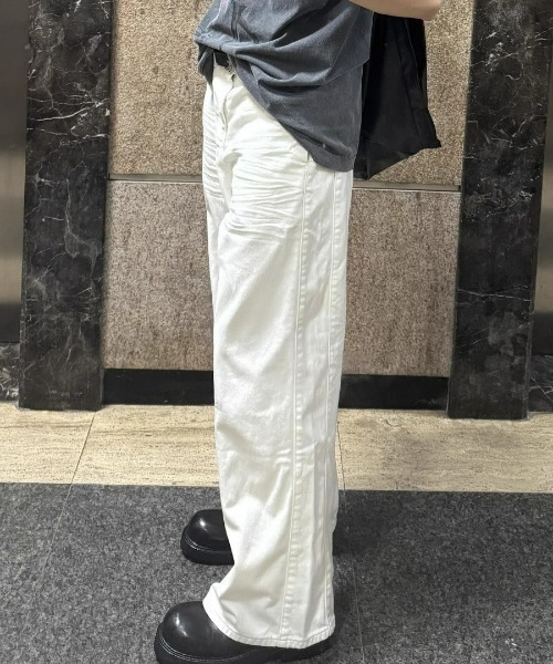 REBALANCE(リバランス)の「ホワイトワイドデニムパンツ(デニムパンツ・メンズ・A・SMALL/MEDIUM/LARGE)」の2枚目の写真