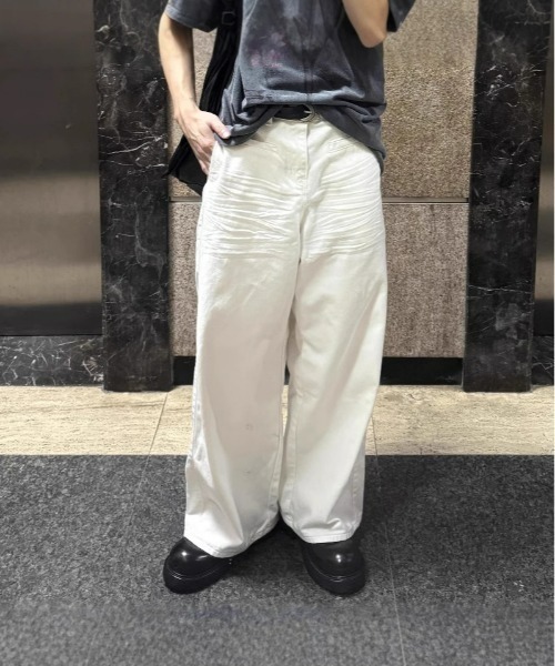 REBALANCE(リバランス)の「ホワイトワイドデニムパンツ(デニムパンツ・メンズ・A・SMALL/MEDIUM/LARGE)」の5枚目の写真