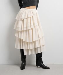 フリルコクーンスカート（スカート）｜LANVIN en Bleu（ランバンオン