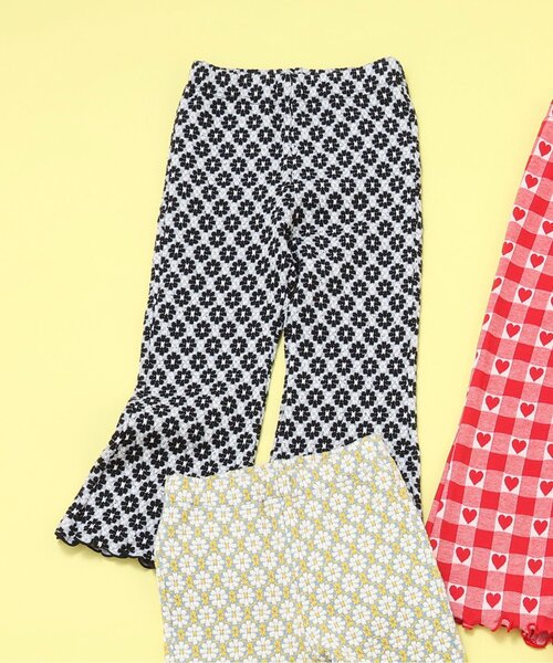 BREEZE（ブリーズ）の「【リンク/ジュニア対応】総柄ジャガードフレアパンツ（その他パンツ・キッズ・レッド/オレンジ/ブラック/サックスブルー・80/90/100/110/120/130/140）」の2枚目の写真