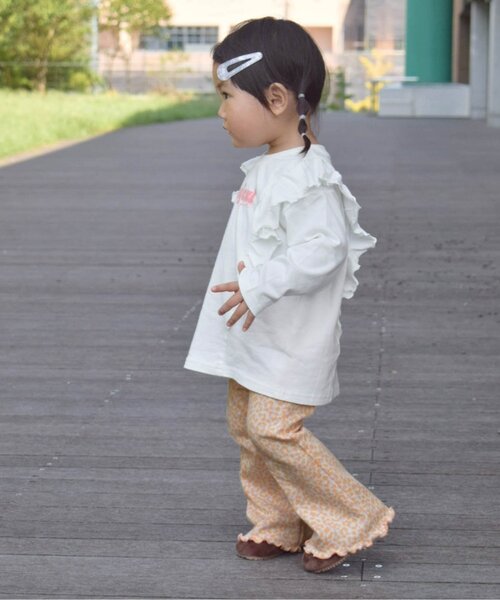 BREEZE（ブリーズ）の「【リンク/ジュニア対応】総柄ジャガードフレアパンツ（その他パンツ・キッズ・レッド/オレンジ/ブラック/サックスブルー・80/90/100/110/120/130/140）」の16枚目の写真