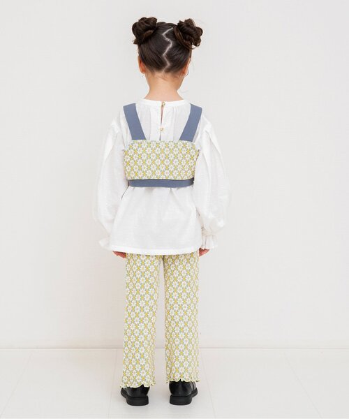 BREEZE（ブリーズ）の「【リンク/ジュニア対応】総柄ジャガードフレアパンツ（その他パンツ・キッズ・レッド/オレンジ/ブラック/サックスブルー・80/90/100/110/120/130/140）」の21枚目の写真