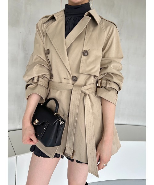 SNIDEL バリエーションミドルトレンチコートLBEG 0サイズ バリエーションミドルトレンチコート（トレンチコート）｜SNIDEL