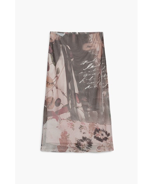 Desigual（デシグアル）の「コラージュプリントチュールミディスカートウエストゴム（スカート・レディース・ブラック・M/S/XS/L/XL）」の5枚目の写真