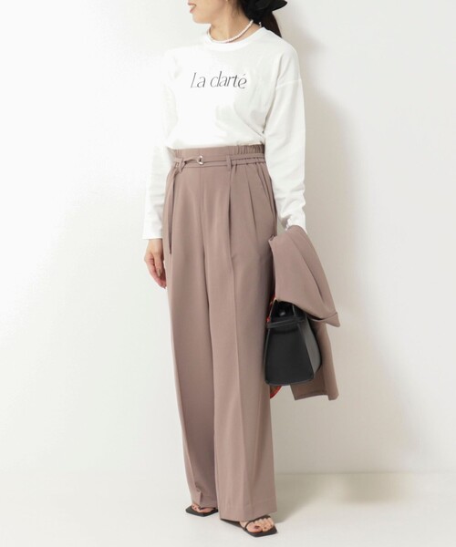 MICO COULIER(ミコクリエ)の「《防水・防汚・防油》トリプルケア ロゴプリントプルオーバー(Tシャツ/カットソー・レディース・オフホワイト/ベージュ/グレー・38)」の10枚目の写真