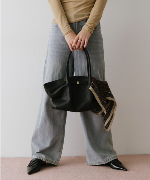 DRWCYS（ドロシーズ）の「レザータッチワイドバッグ（トートバッグ・レディース・ブラック/ブラウン・FREE）」の5枚目の写真