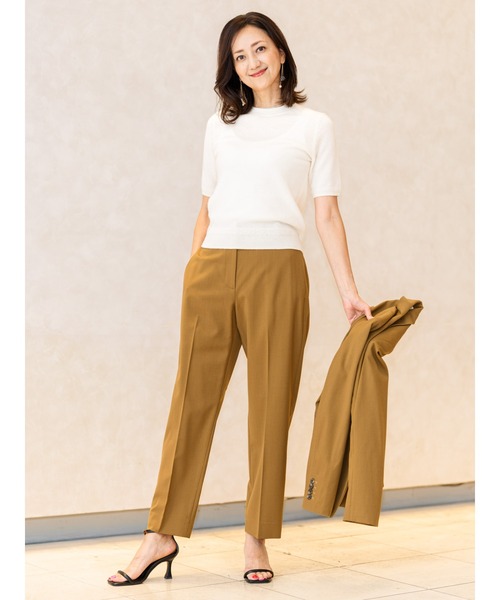 Banana Republic(バナナリパブリック)の「ハイライズ スリム イタリアンウール アンクルパンツ(その他パンツ・レディース・ブラック/ブラウン系その他/ネイビー/ライトグレー/ブラウン・0/6/4/2/8)」の7枚目の写真