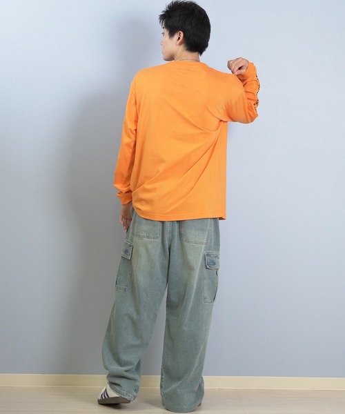 girl(ガール)の「GIRL/ガール 長袖Tシャツ/ロンT GR25FTM01(Tシャツ/カットソー・メンズ・ブラック/オレンジ/ホワイト・XL/M/L)」の18枚目の写真