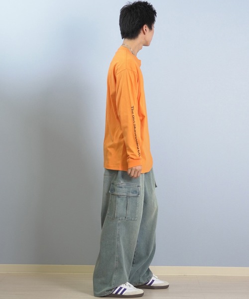 girl(ガール)の「GIRL/ガール 長袖Tシャツ/ロンT GR25FTM01(Tシャツ/カットソー・メンズ・ブラック/オレンジ/ホワイト・XL/M/L)」の19枚目の写真