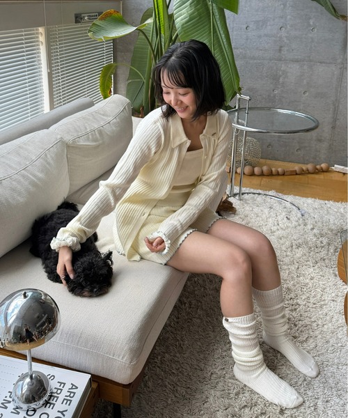 Olu.(オルドット)の「【うるちん☆こみ×Olu.】ルーズフィットリブソックス(ソックス/靴下・レディース・グレー/アイボリー・FREE)」の10枚目の写真