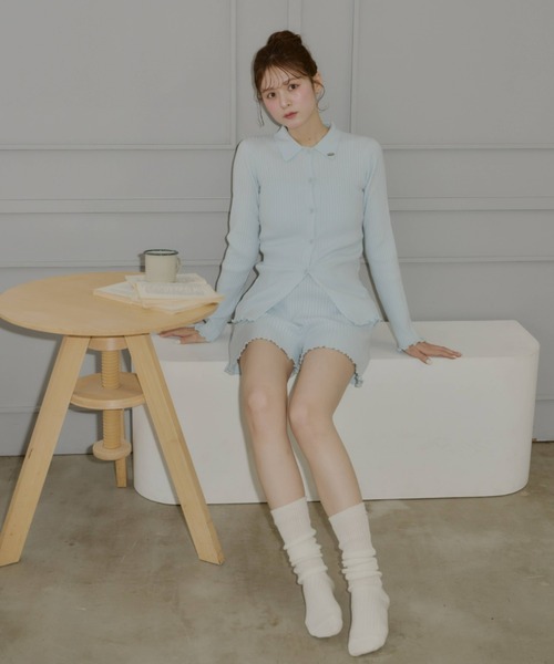 Olu.(オルドット)の「【うるちん☆こみ×Olu.】ルーズフィットリブソックス(ソックス/靴下・レディース・グレー/アイボリー・FREE)」の22枚目の写真