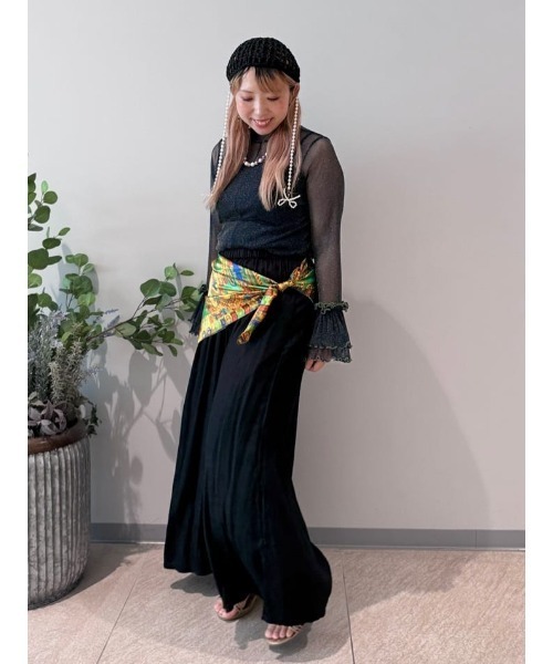 チャイハネ(チャイハネ)の「【チャイハネ】アミミパールキャップ(ニットキャップ/ビーニー・レディース・パープル/ブラック・FREE)」の14枚目の写真