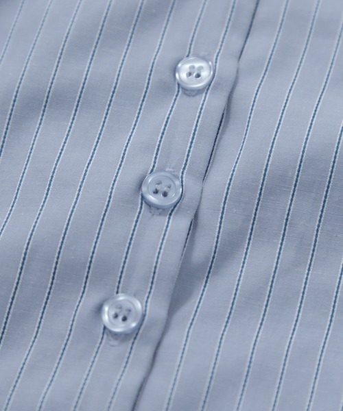 VIS（ビス）の「ビックカラーシャツブラウス（シャツ/ブラウス・レディース・チャコールグレー/ブルー・FREE）」の5枚目の写真