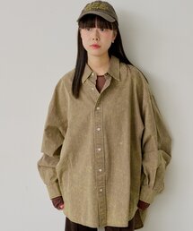 WHIMSIC | 【UNISEX】アシッドウォッシュプラッドシャツ(シャツ/ブラウス)