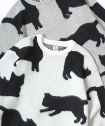 Allover Jacquard Knit/オーバーサイズ 総柄 ジャガードニット/セーター/レディース メンズ