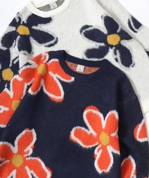 Allover Jacquard Knit/オーバーサイズ 総柄 ジャガードニット/セーター/レディース メンズ
