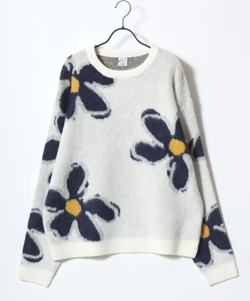 Lazar(ラザル)の「Allover Jacquard Knit/オーバーサイズ 総柄 ジャガードニット/セーター/レディース メンズ(ニット/セーター・レディース・アイボリー/グレー系その他/ブラック/グレー/ホワイト系その他/ネイビー・M/L)」の13枚目の写真